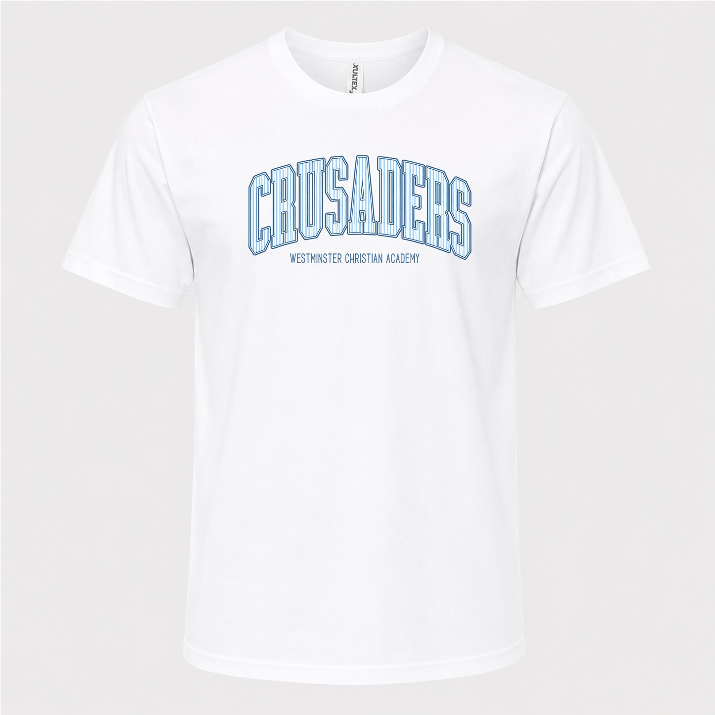 Westminster Crusaders Pinstripe Varsity Tee