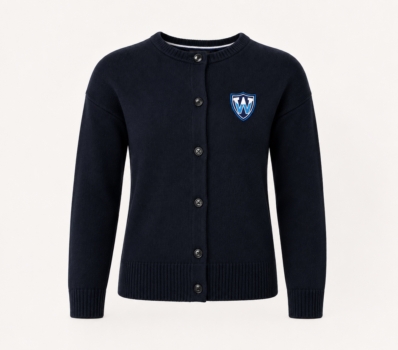 Cotton Crew Neck Girls Cardigan