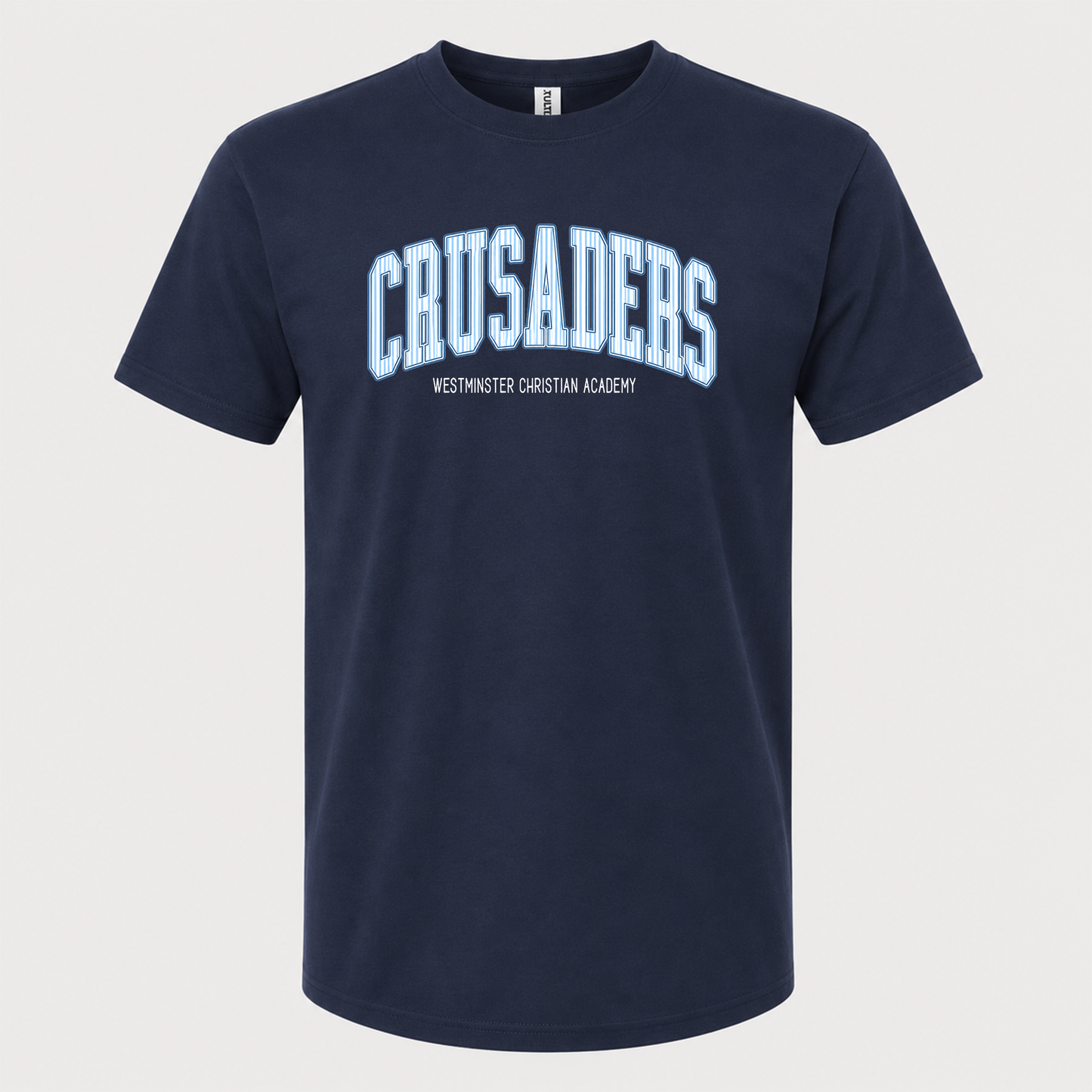Westminster Crusaders Pinstripe Varsity Tee