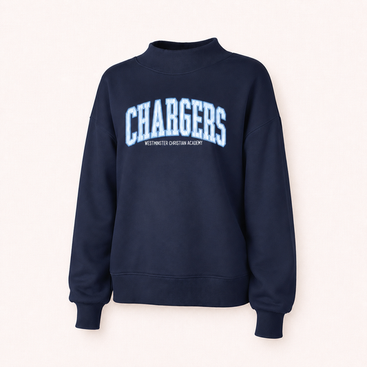 Westminster Chargers Mock Neck Pullover