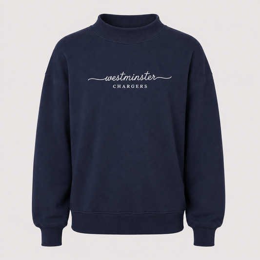 Westminster Chargers Embroidered Mock Neck