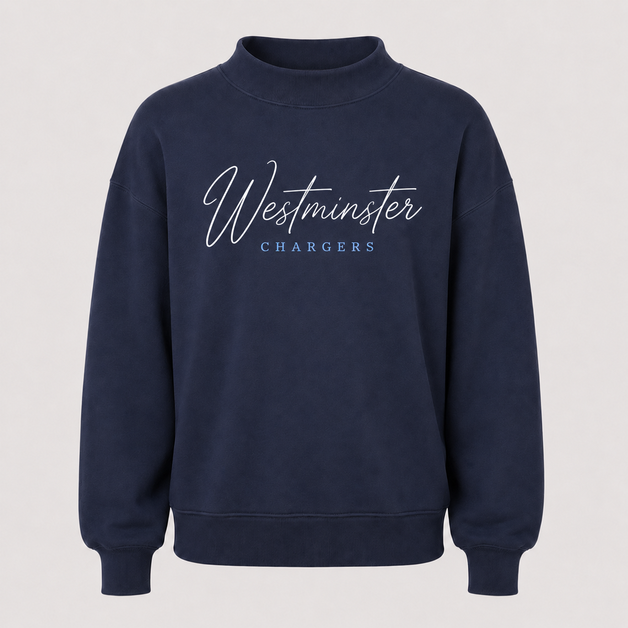 Westminster Chargers Embroidered Mock Neck