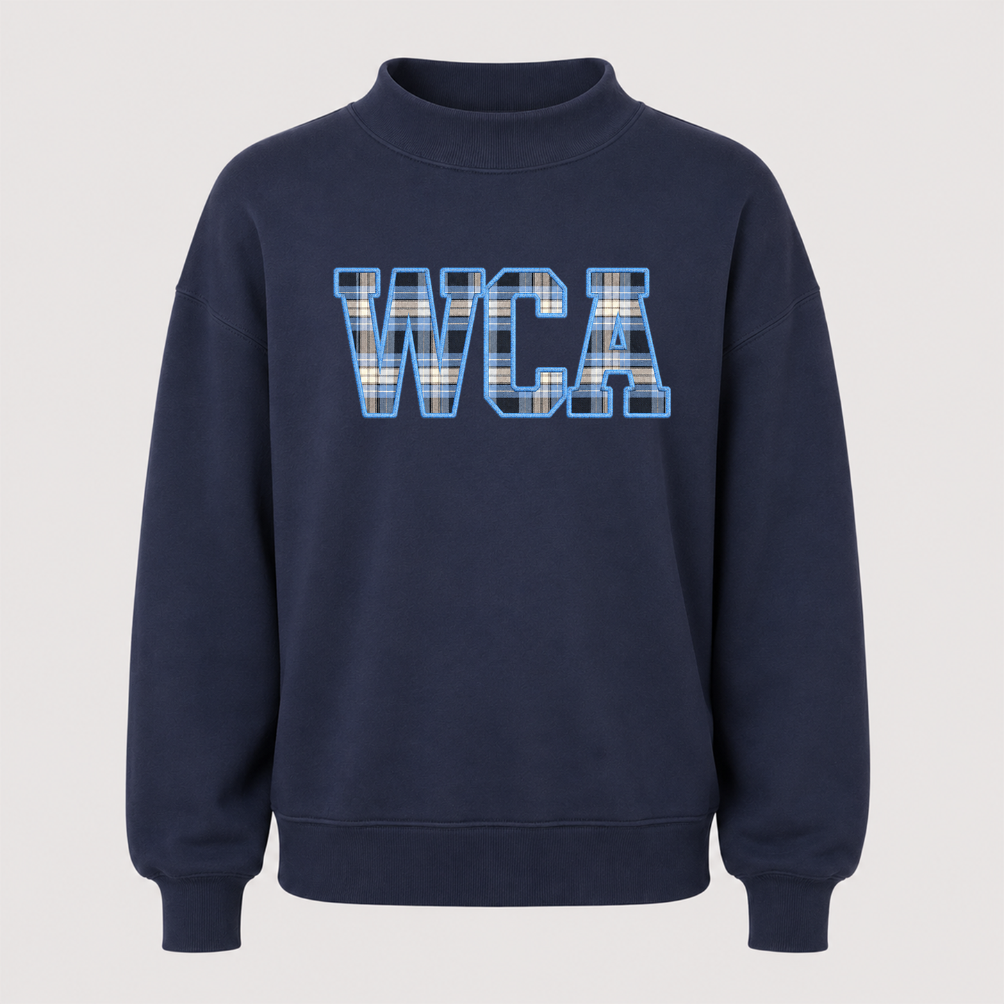 WCA Signature Plaid Mock Neck
