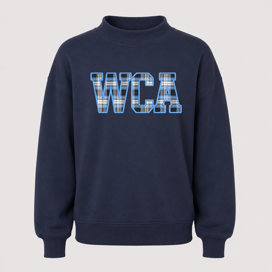 WCA Signature Plaid Mock Neck