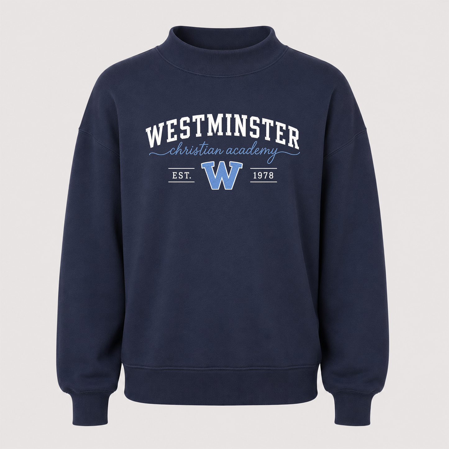 Westminster Embroidered Mock Neck Pullover